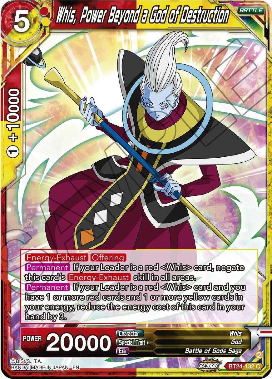 Whis, Power Beyond a God of Destruction (BT24-132) [Beyond Generations] | Event Horizon Hobbies CA