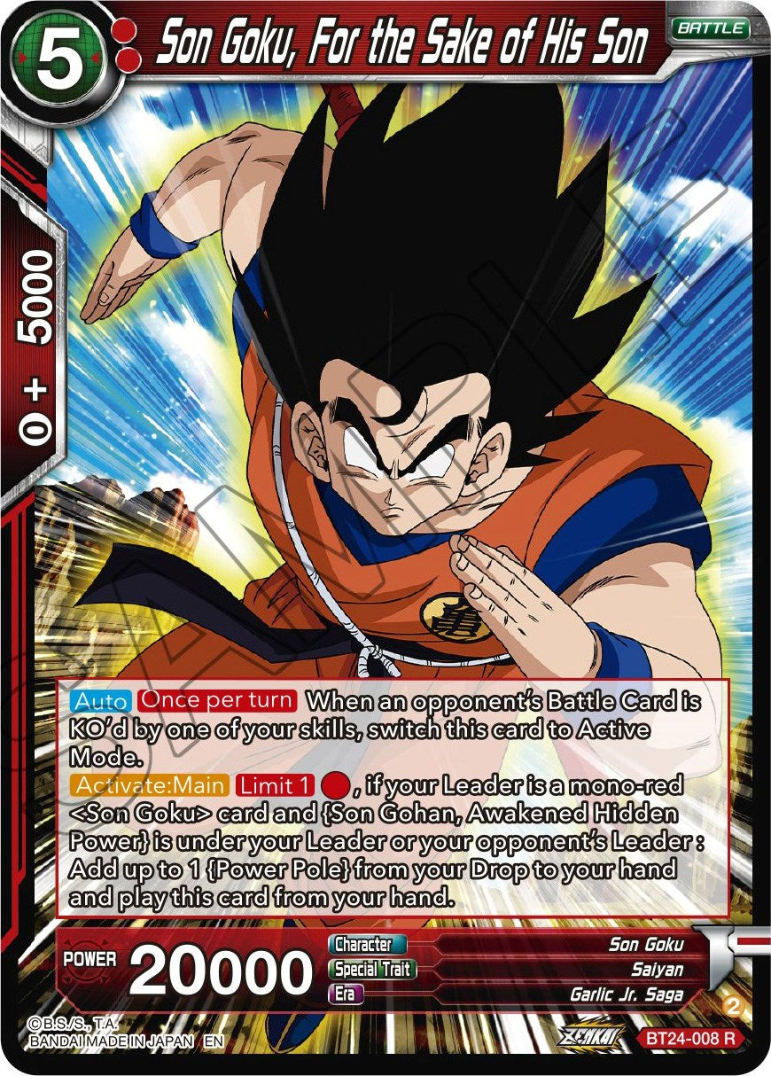 Son Goku, For the Sake of His Son (BT24-008) [Beyond Generations] | Event Horizon Hobbies CA