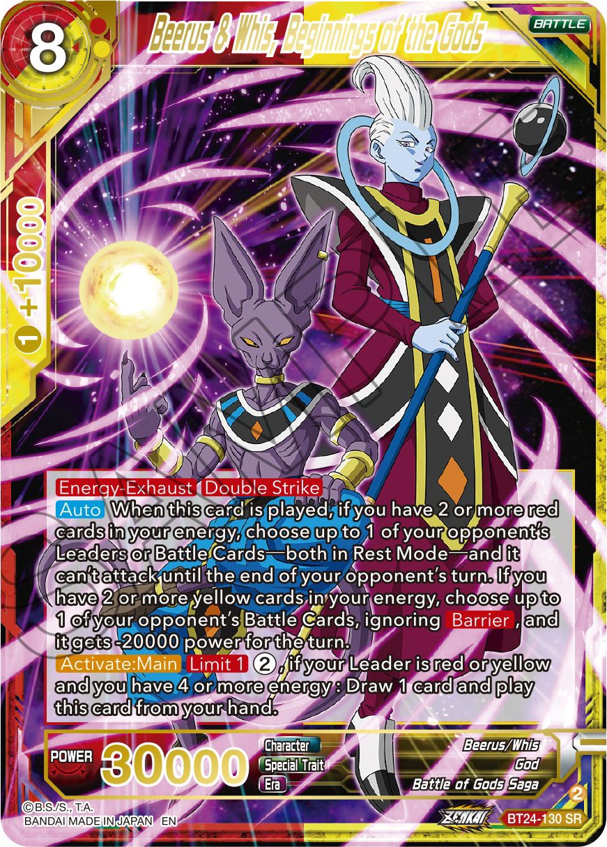 Beerus & Whis, Beginnings of Gods (BT24-130) [Beyond Generations] | Event Horizon Hobbies CA