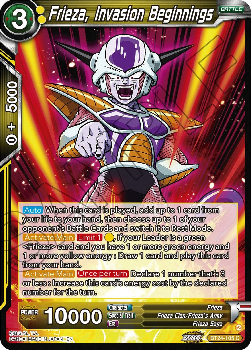 Frieza, Invasion Beginnings (BT24-105) [Beyond Generations] | Event Horizon Hobbies CA