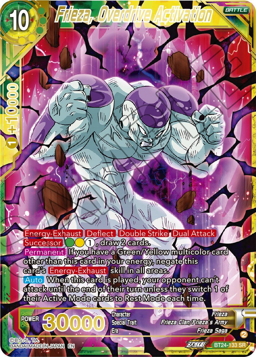 Frieza, Overdrive Activation (BT24-133) [Beyond Generations] | Event Horizon Hobbies CA