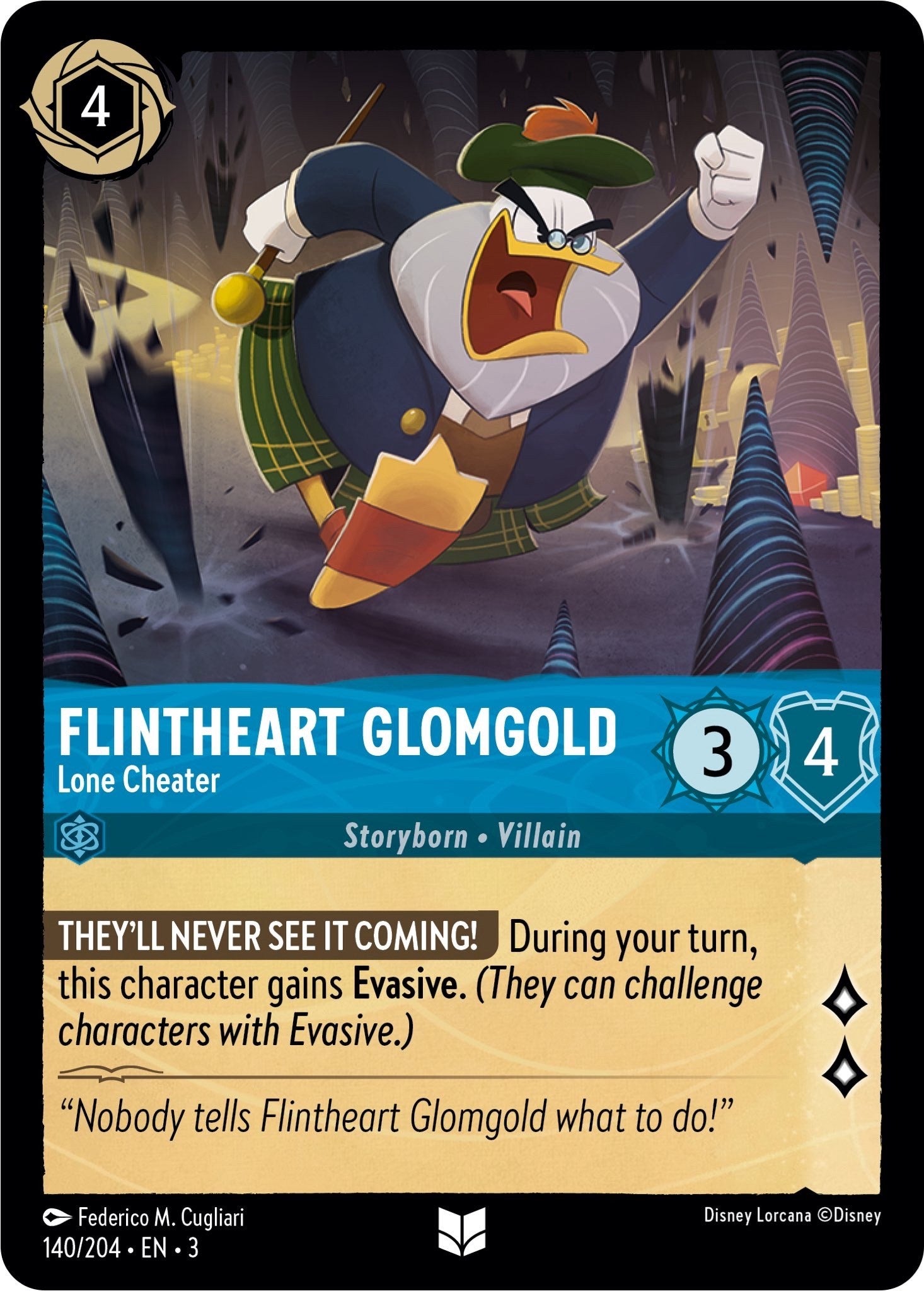 Flintheart Glomgold - Lone Cheater (140/204) [Into the Inklands] | Event Horizon Hobbies CA