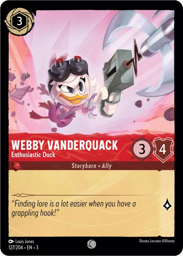 Webby Vanderquack - Enthusiastic Duck (127/204) [Into the Inklands] | Event Horizon Hobbies CA