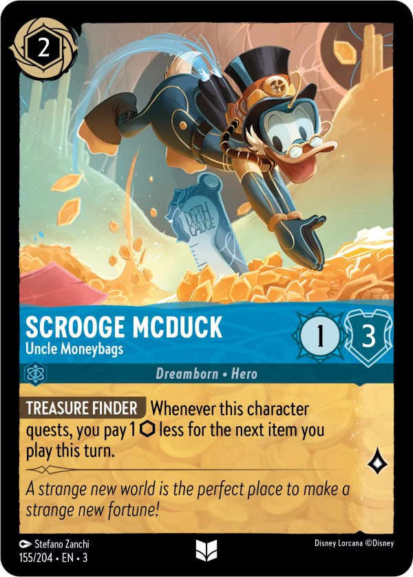 Scrooge McDuck - Uncle Moneybags (155/204) [Into the Inklands] | Event Horizon Hobbies CA