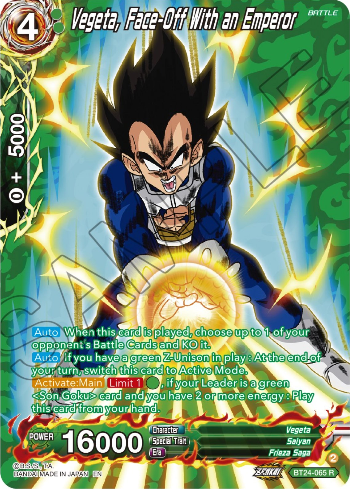 Vegeta, Face-Off With an Emperor (Collector Booster) (BT24-065) [Beyond Generations] | Event Horizon Hobbies CA