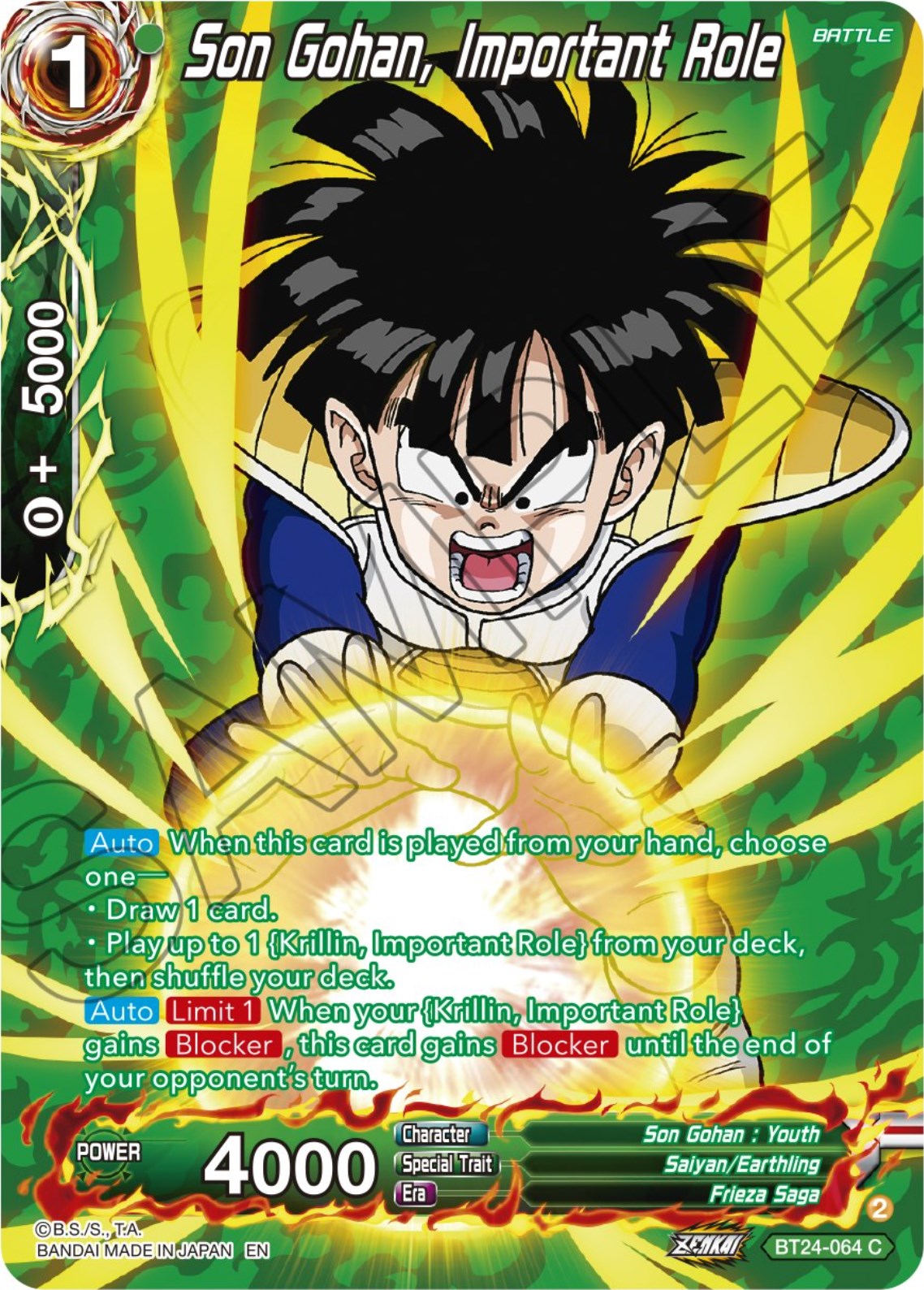 Son Gohan, Important Role (Collector Booster) (BT24-064) [Beyond Generations] | Event Horizon Hobbies CA