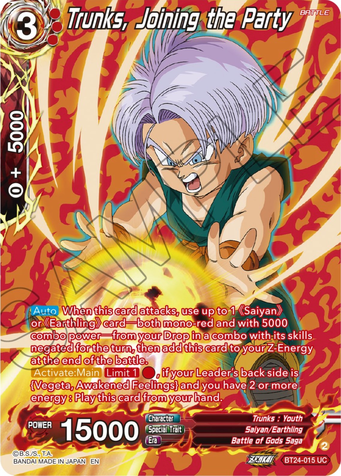Trunks, Joining the Party (Collector Booster) (BT24-015) [Beyond Generations] | Event Horizon Hobbies CA