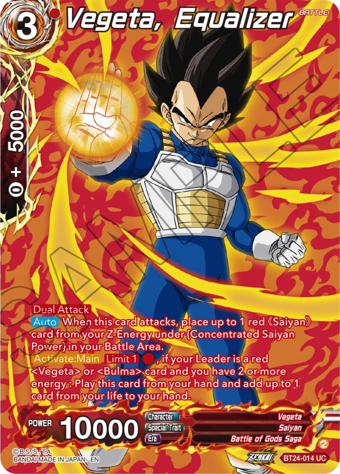 Vegeta, Equalizer (Collector Booster) (BT24-014) [Beyond Generations] | Event Horizon Hobbies CA