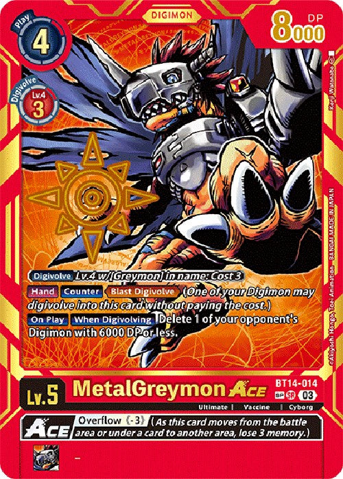 MetalGreymon Ace [BT14-014] [Exceed Apocalypse] | Event Horizon Hobbies CA