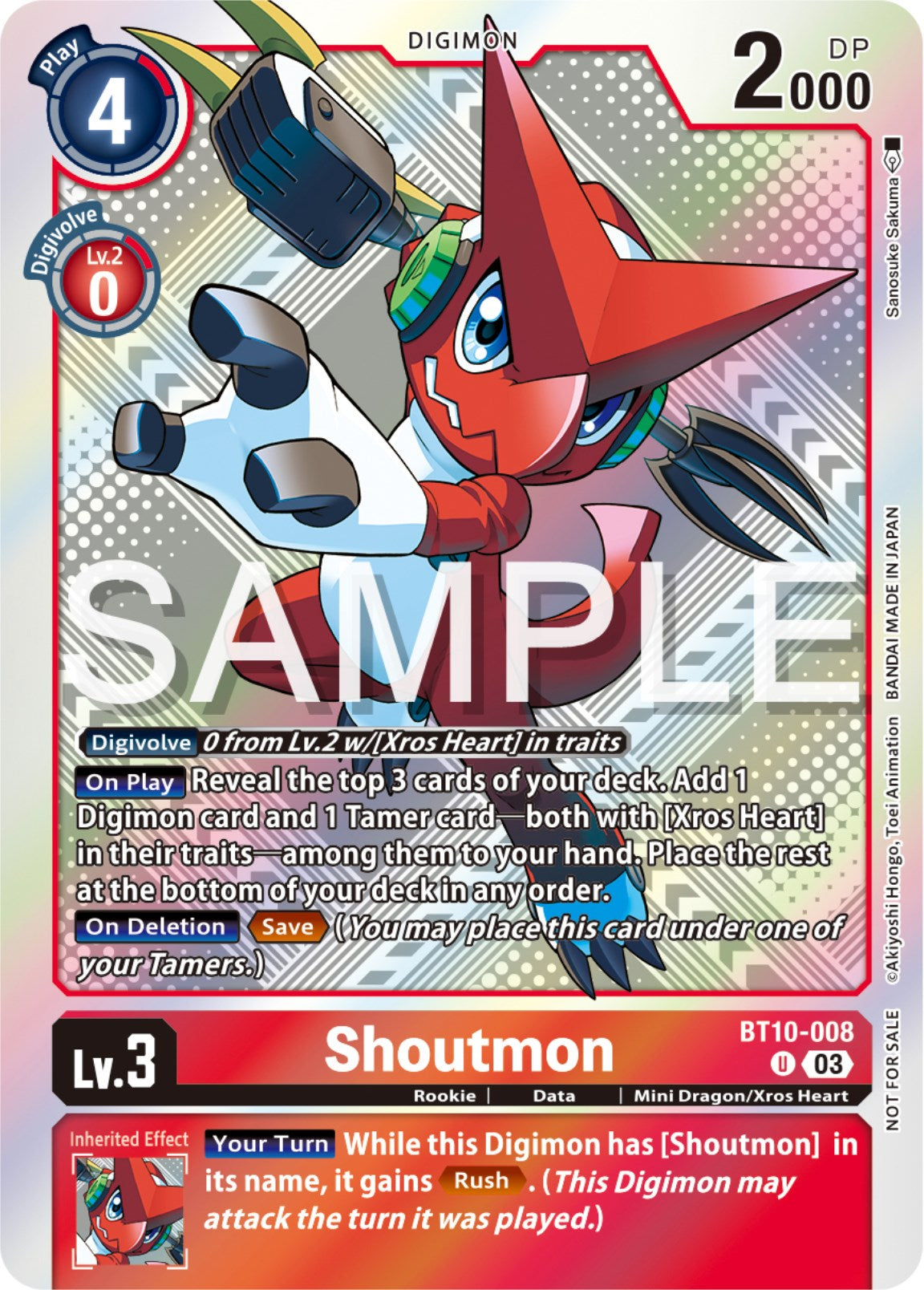 Shoutmon [BT10-008] (Exceed Apocalypse Pre-Release Winner) [Exceed Apocalypse Pre-Release Cards] | Event Horizon Hobbies CA