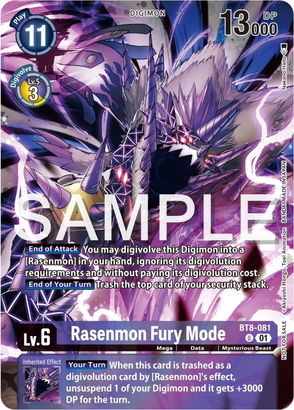 Rasenmon Fury Mode [BT8-081] (Official Tournament Pack Vol.12) [New Awakening Promos] | Event Horizon Hobbies CA