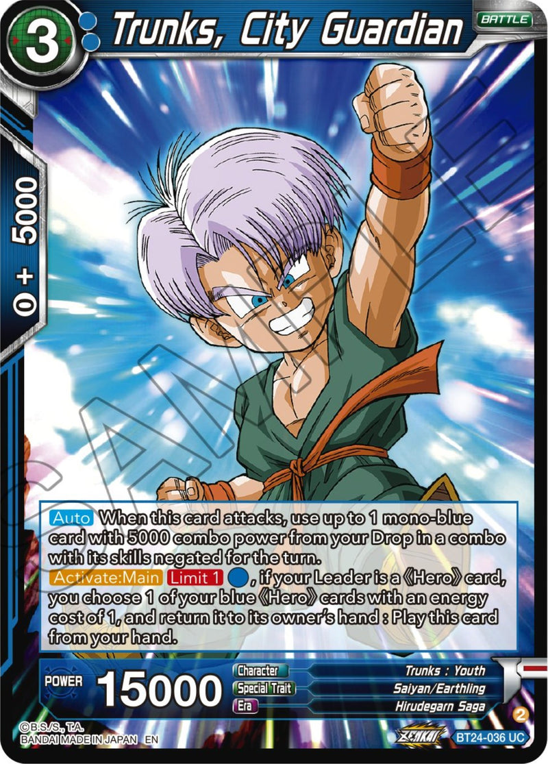 Trunks, City Guardian (BT24-036) [Beyond Generations]