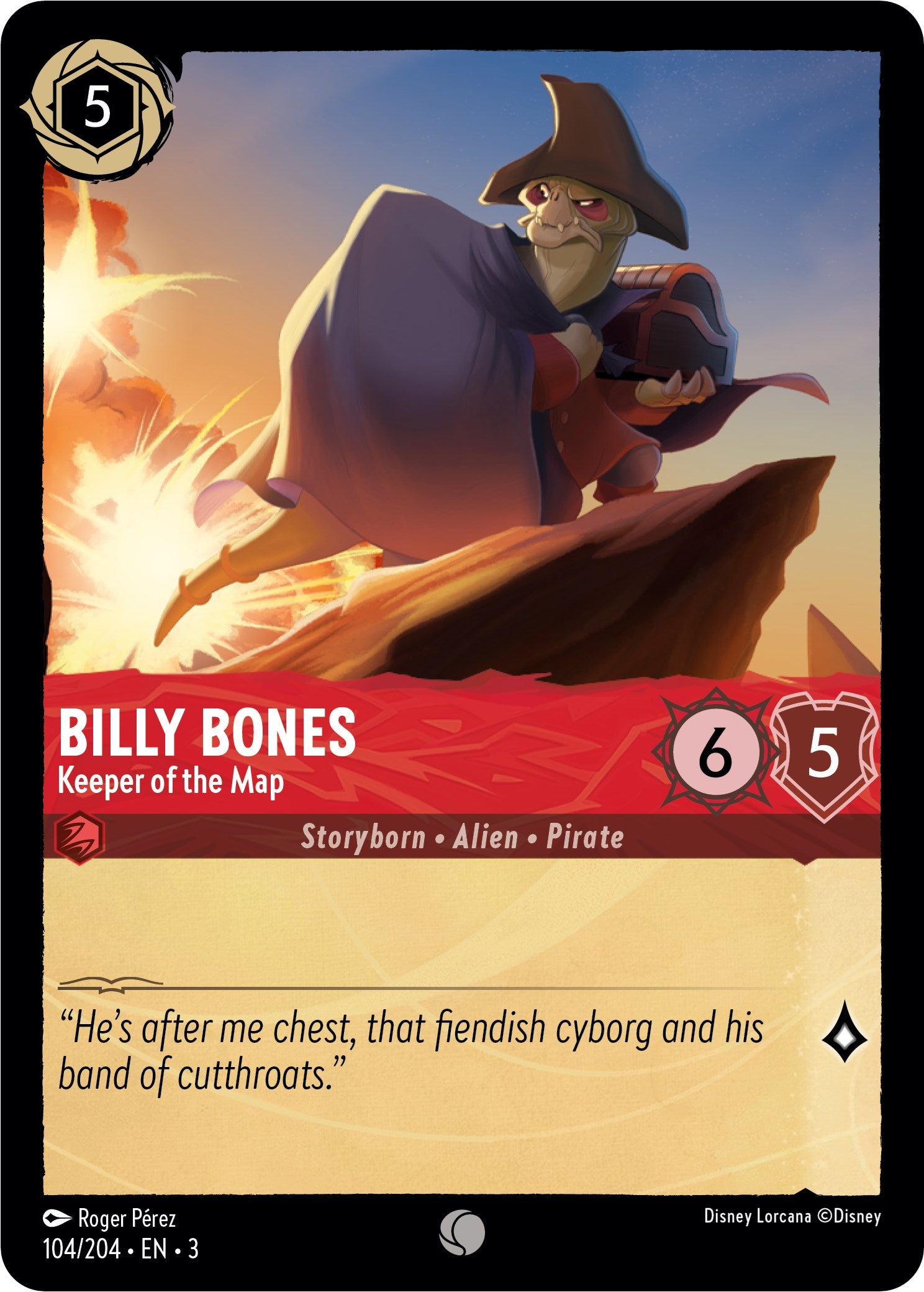 Billy Bones - Keeper of the Map (104/204) [Into the Inklands] | Event Horizon Hobbies CA