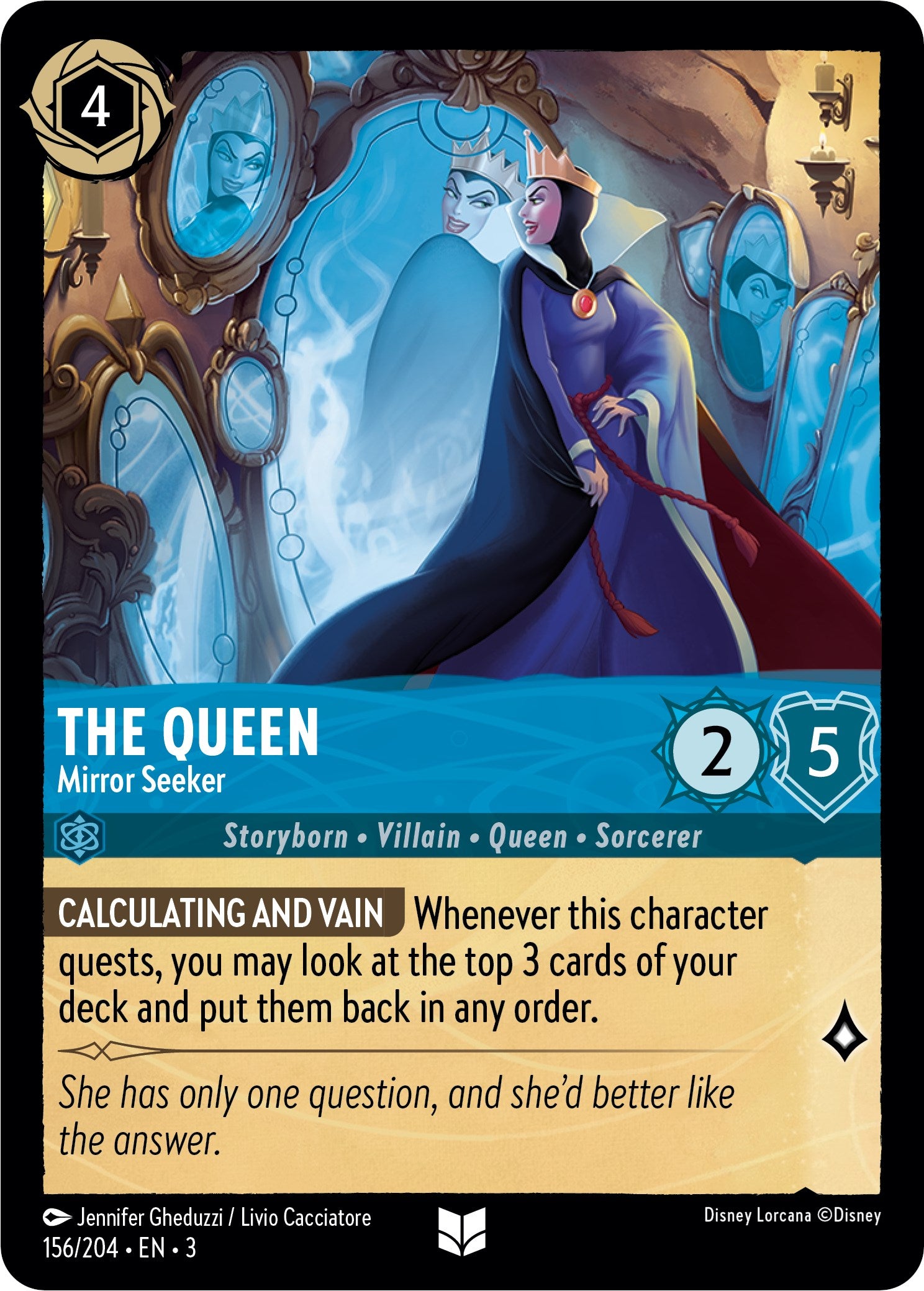 The Queen - Mirror Seeker (156/204) [Into the Inklands] | Event Horizon Hobbies CA