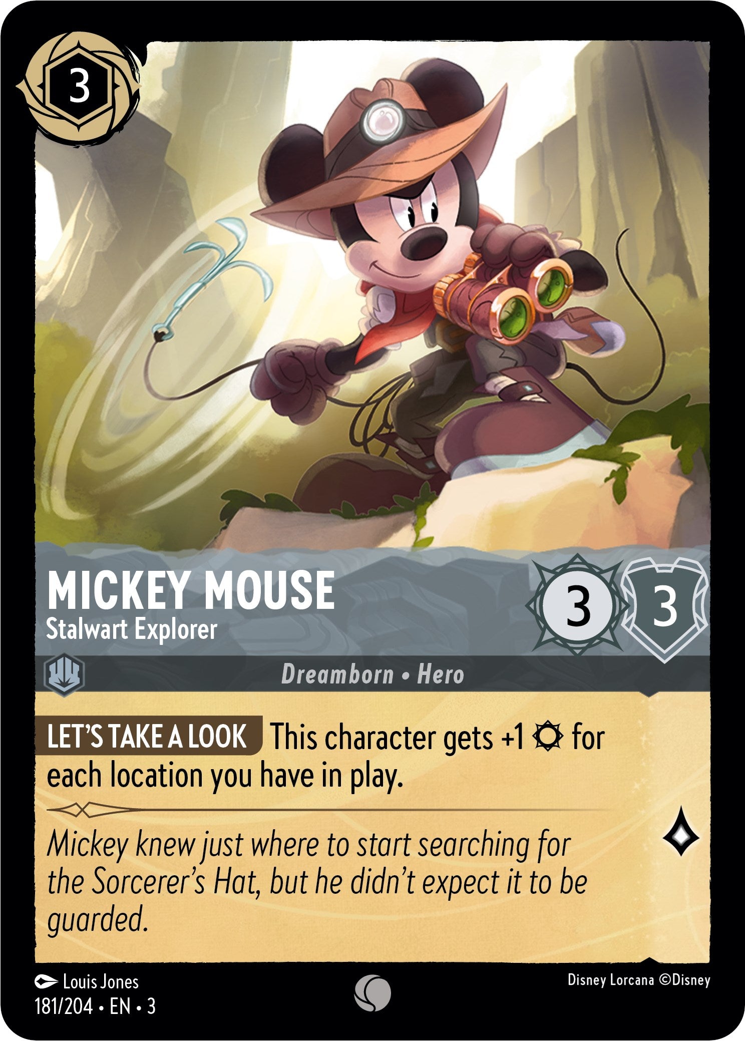 Mickey Mouse - Stalwart Explorer (181/204) [Into the Inklands] | Event Horizon Hobbies CA