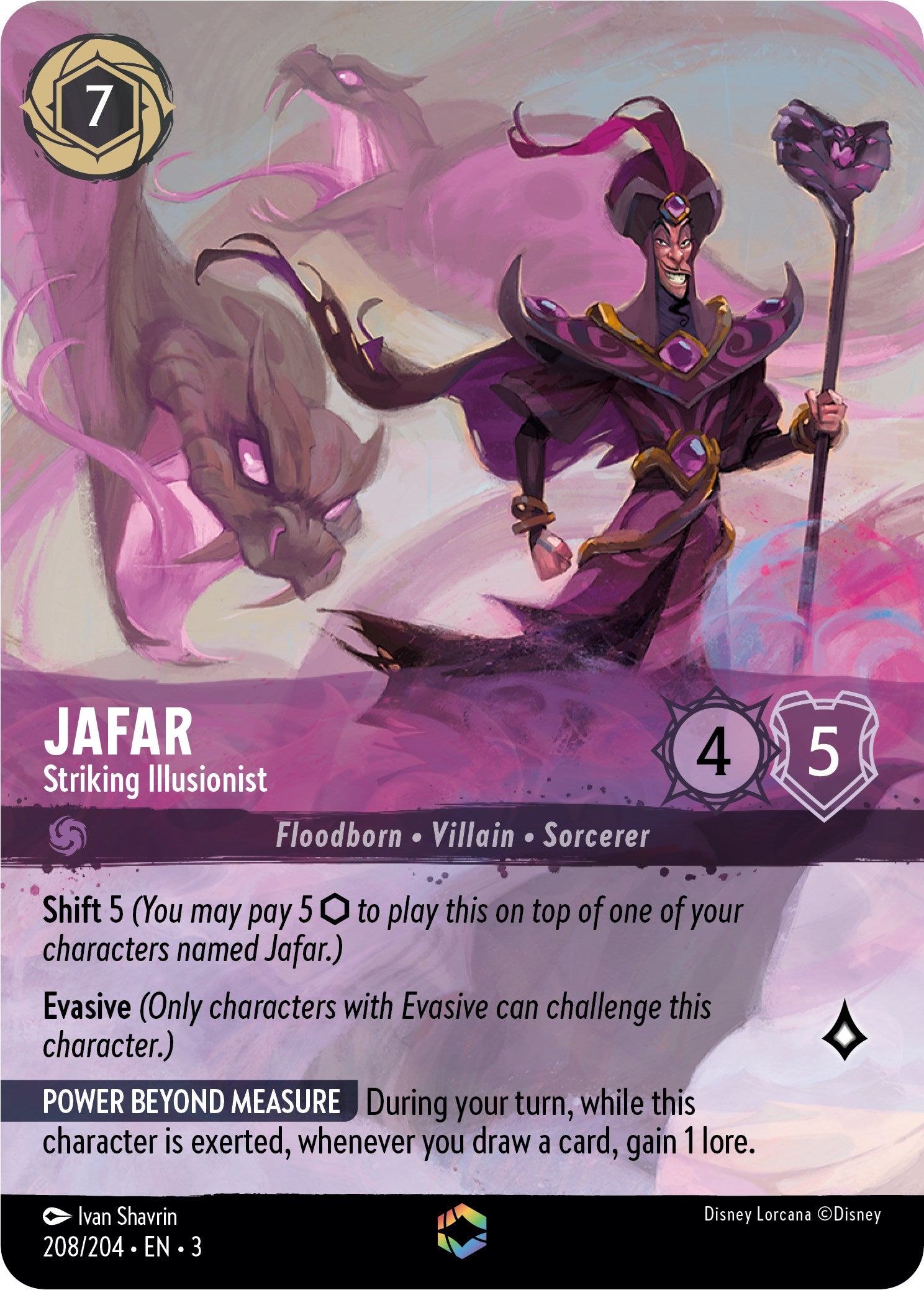 Jafar - Striking Illusionist (Alternate Art) (208/204) [Into the Inklands] | Event Horizon Hobbies CA