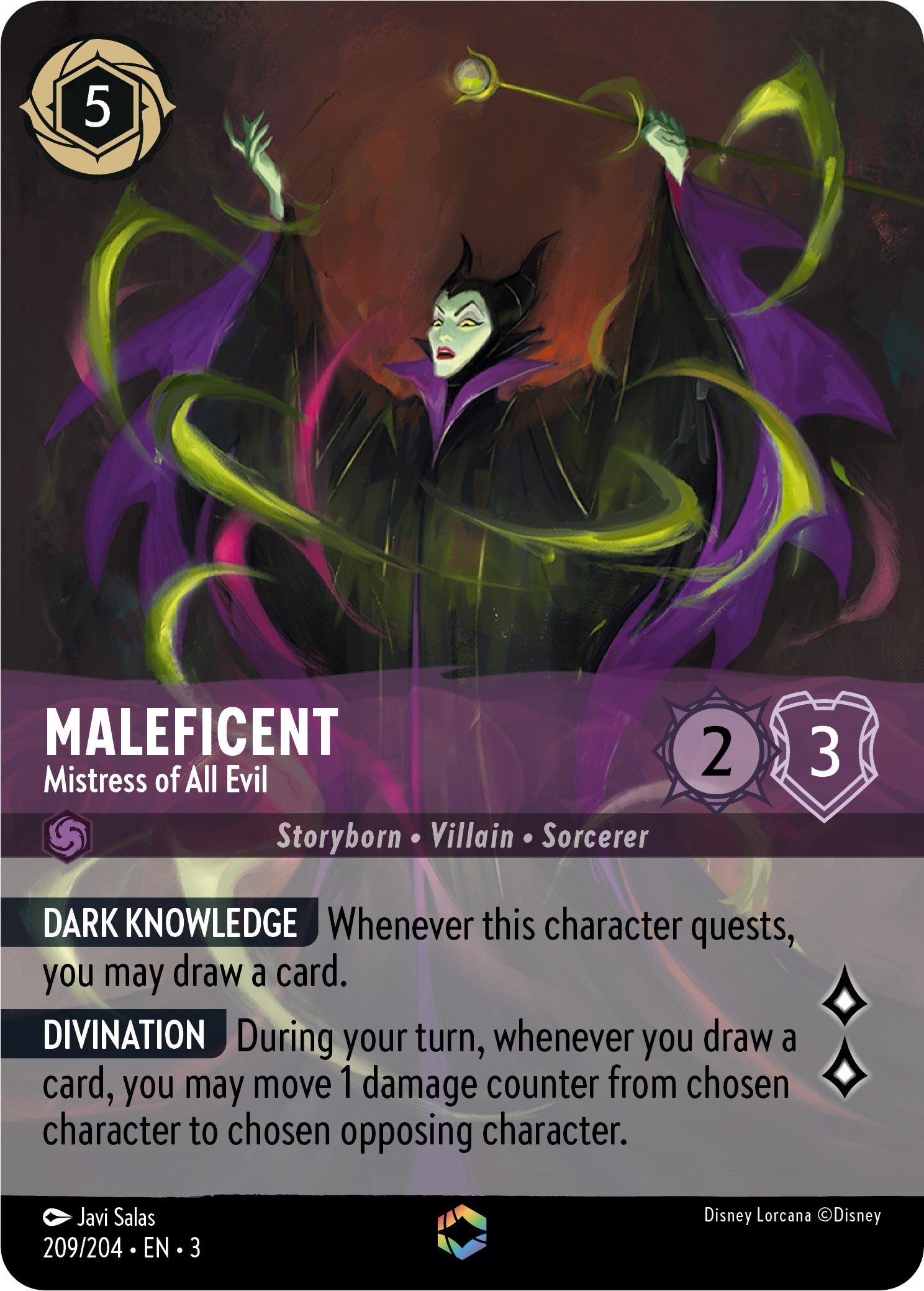 Maleficent - Mistress of All Evil (Alternate Art) (209/204) [Into the Inklands] | Event Horizon Hobbies CA