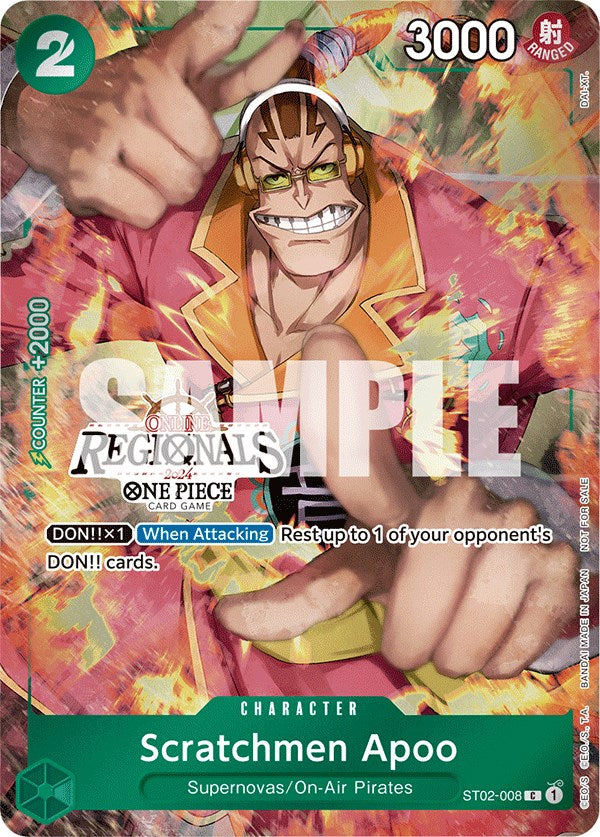 Scratchmen Apoo (Online Regional 2024) [Participant] [One Piece Promotion Cards] | Event Horizon Hobbies CA