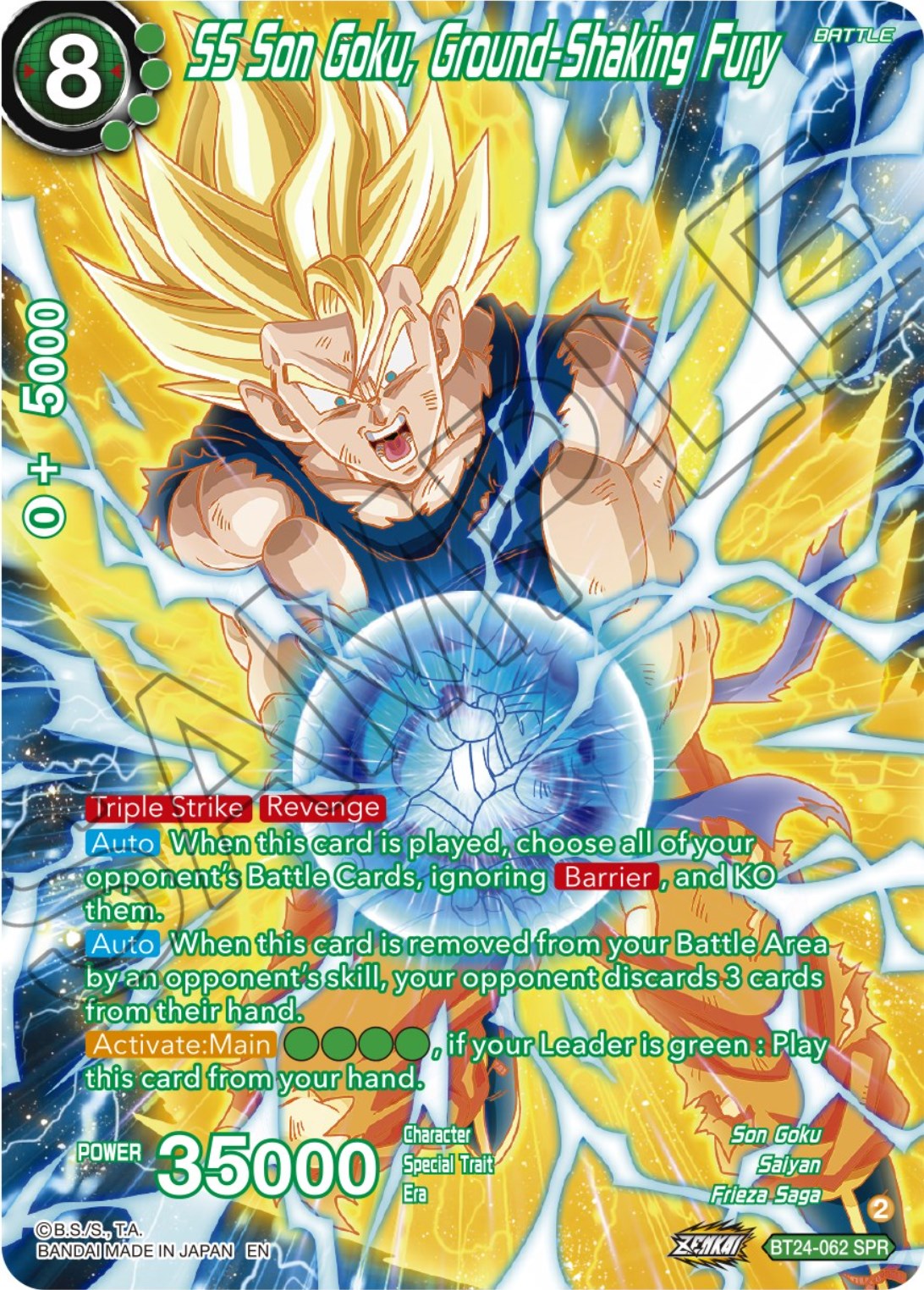 SS Son Goku, Ground-Shaking Fury (SPR) (BT24-062) [Beyond Generations] | Event Horizon Hobbies CA