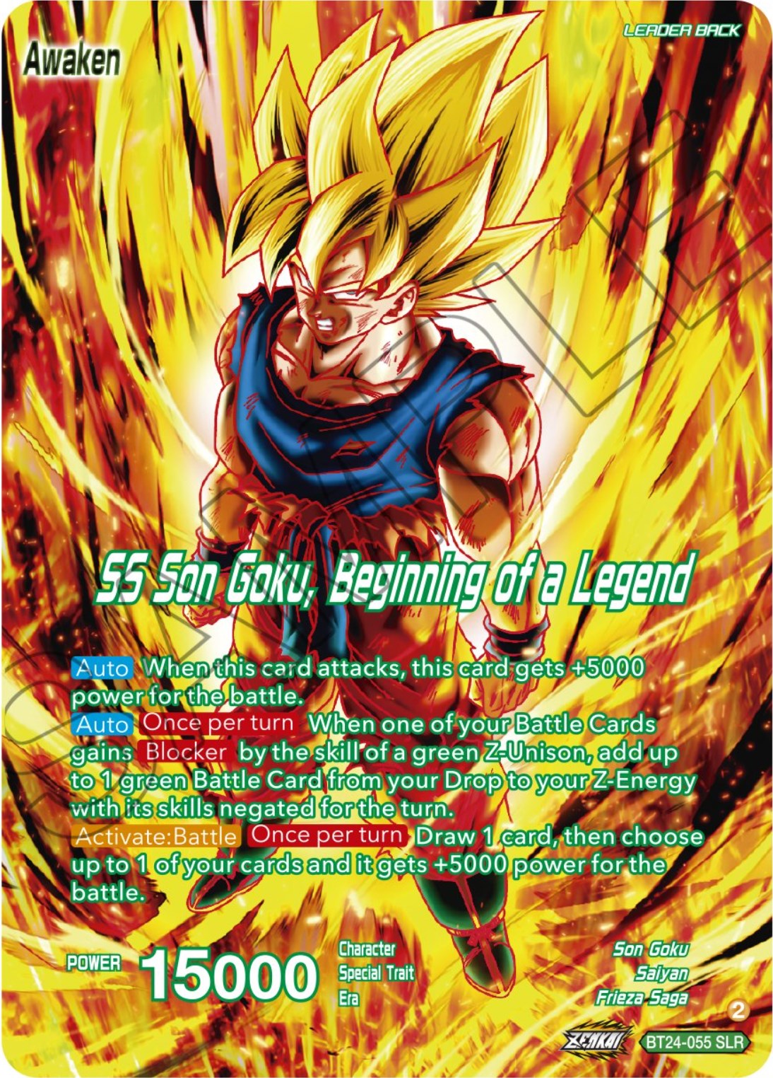 Son Goku // SS Son Goku, Beginning of a Legend (SLR) (BT24-055) [Beyond Generations] | Event Horizon Hobbies CA