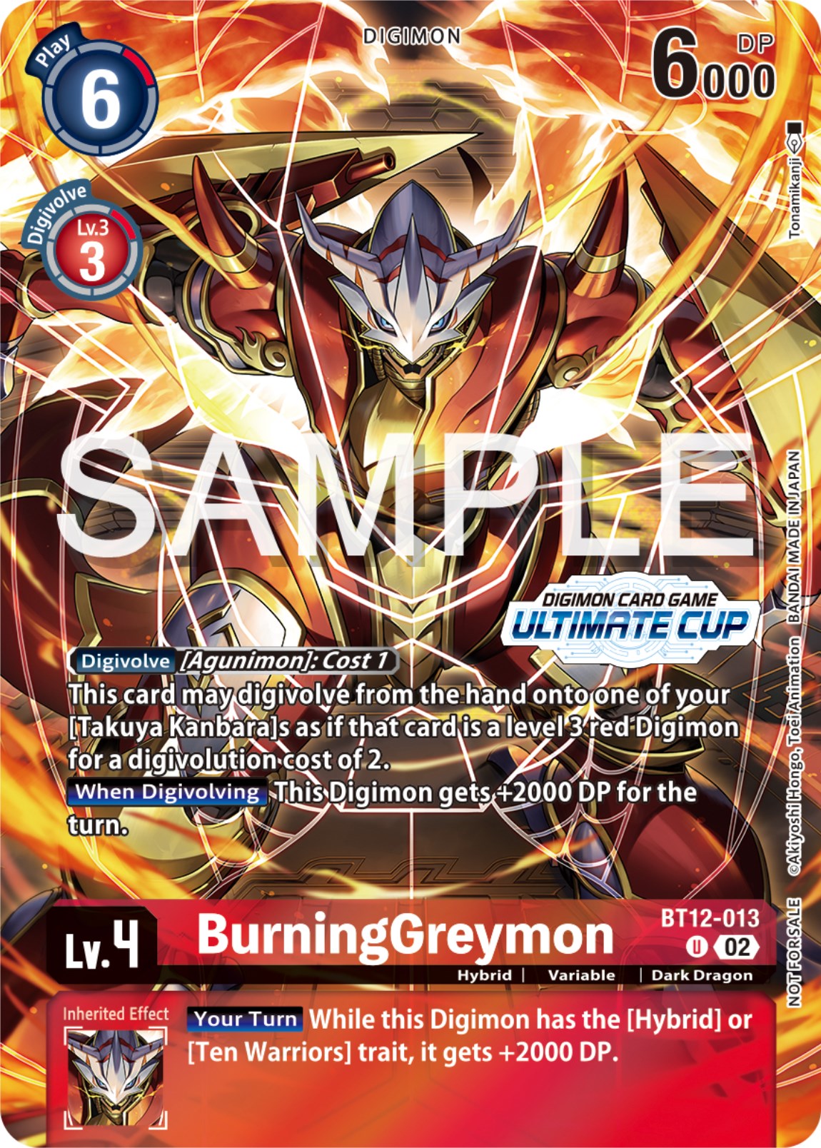 BurningGreymon [BT12-013] (Ultimate Cup 2024) [Across Time Promos] | Event Horizon Hobbies CA