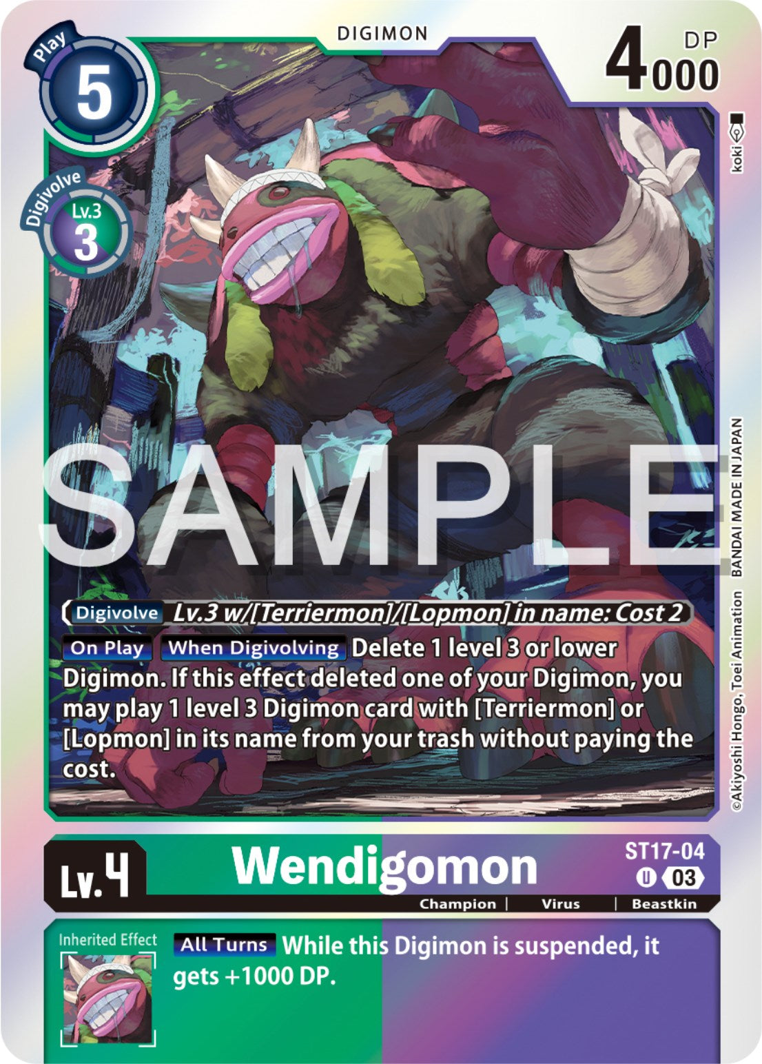 Wendigomon [ST17-04] [Starter Deck: Double Typhoon Advanced Deck Set] | Event Horizon Hobbies CA