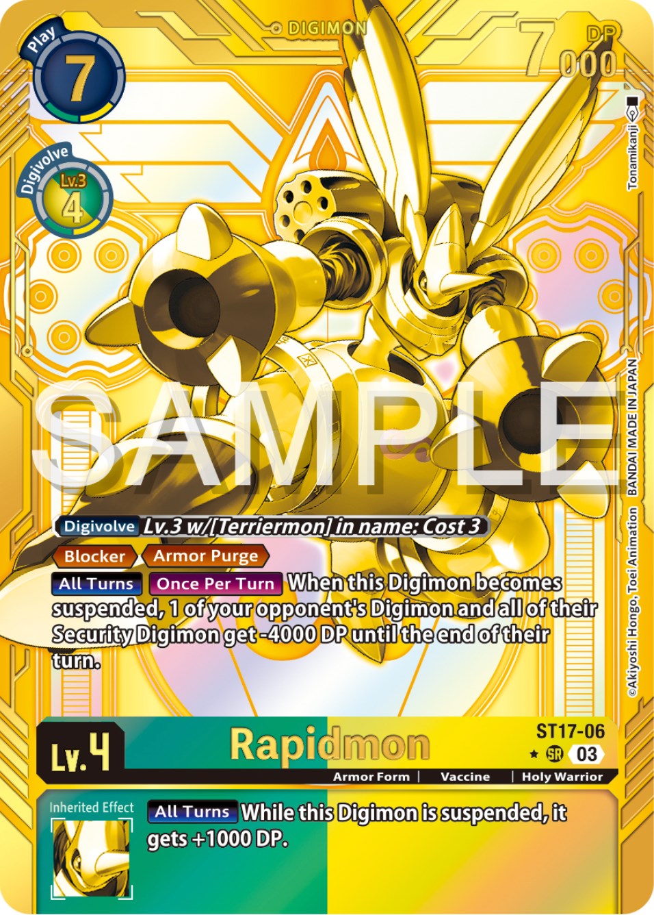 Rapidmon [ST17-06] (Gold) [Starter Deck: Double Typhoon Advanced Deck Set] | Event Horizon Hobbies CA