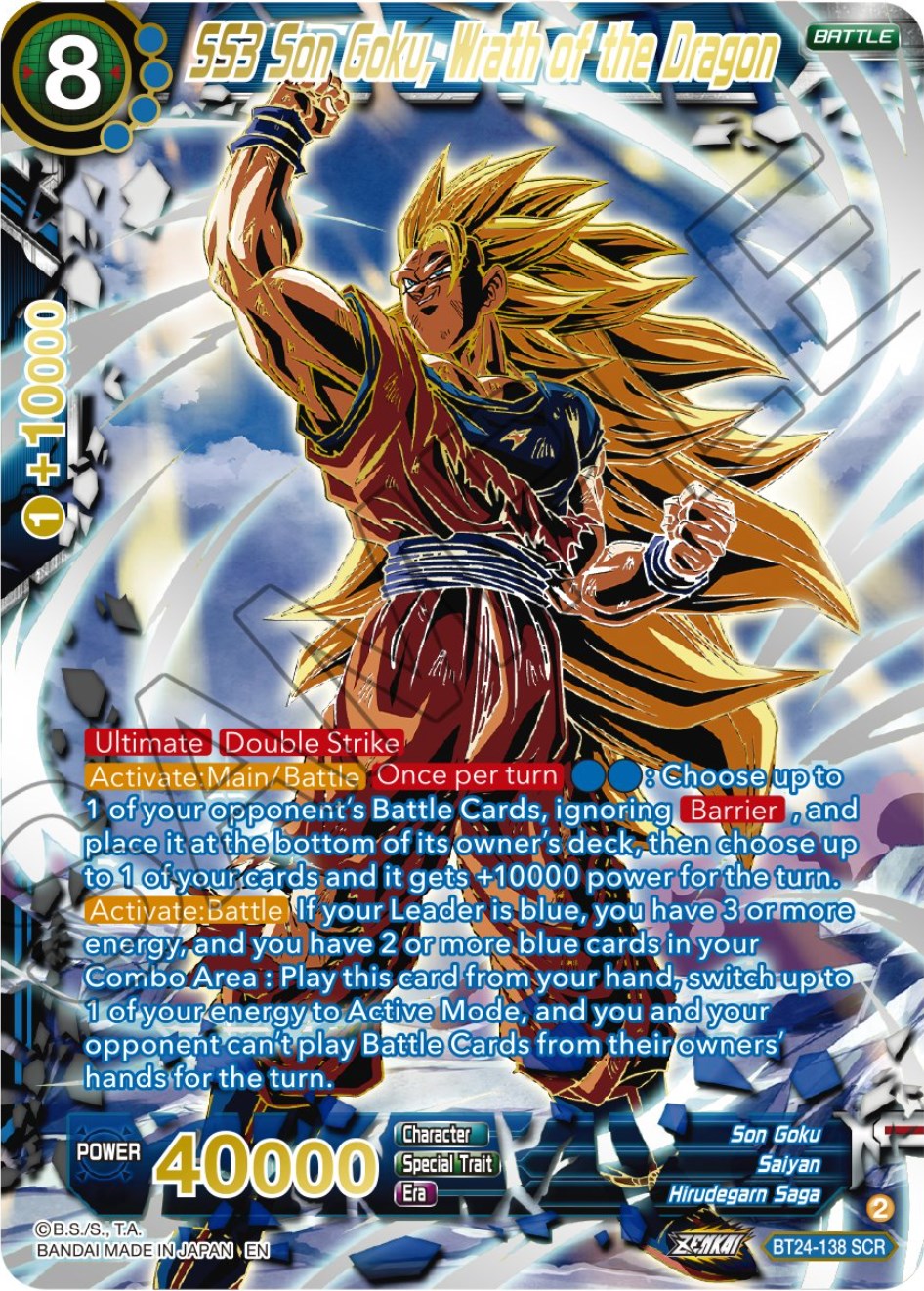 SS3 Son Goku, Wrath of the Dragon (Collector Booster) (BT24-138) [Beyond Generations] | Event Horizon Hobbies CA