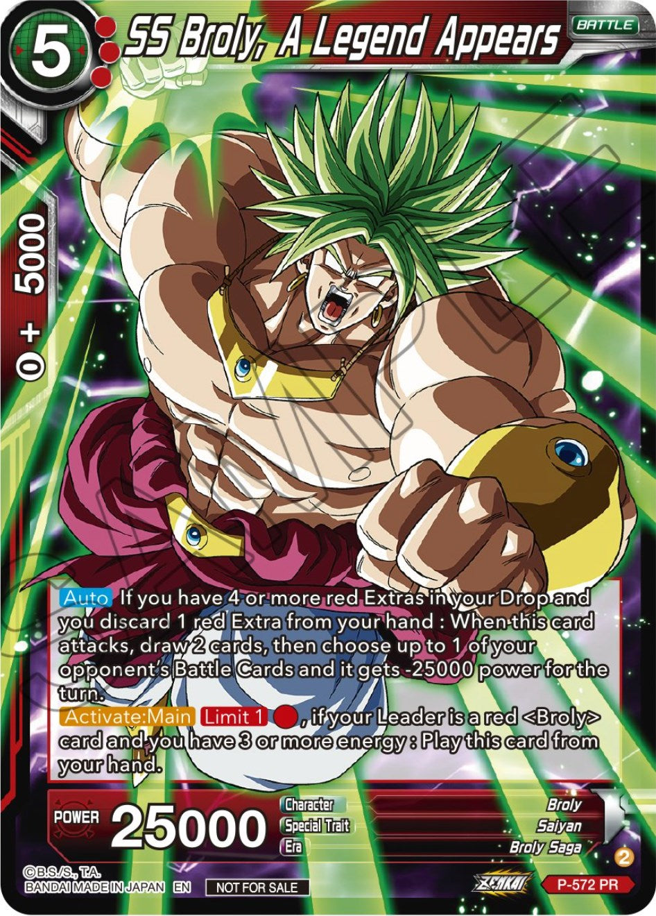 SS Broly, A Legend Appears (Zenkai Series Tournament Pack Vol.7) (P-572) [Tournament Promotion Cards] | Event Horizon Hobbies CA