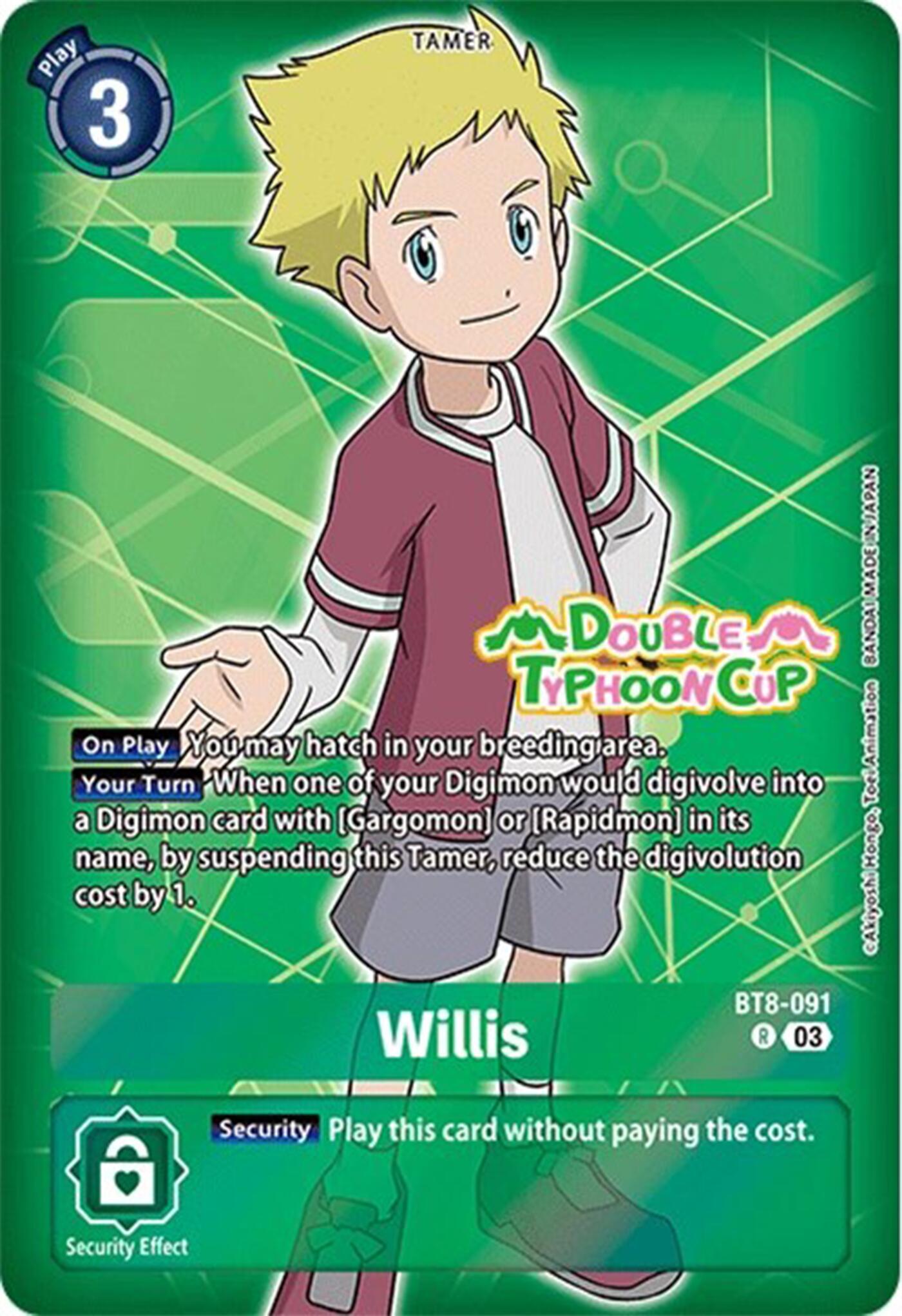 Willis [BT8-091] (Reprint) [Starter Deck: Double Typhoon Advanced Deck Set Pre-Release Cards] | Event Horizon Hobbies CA