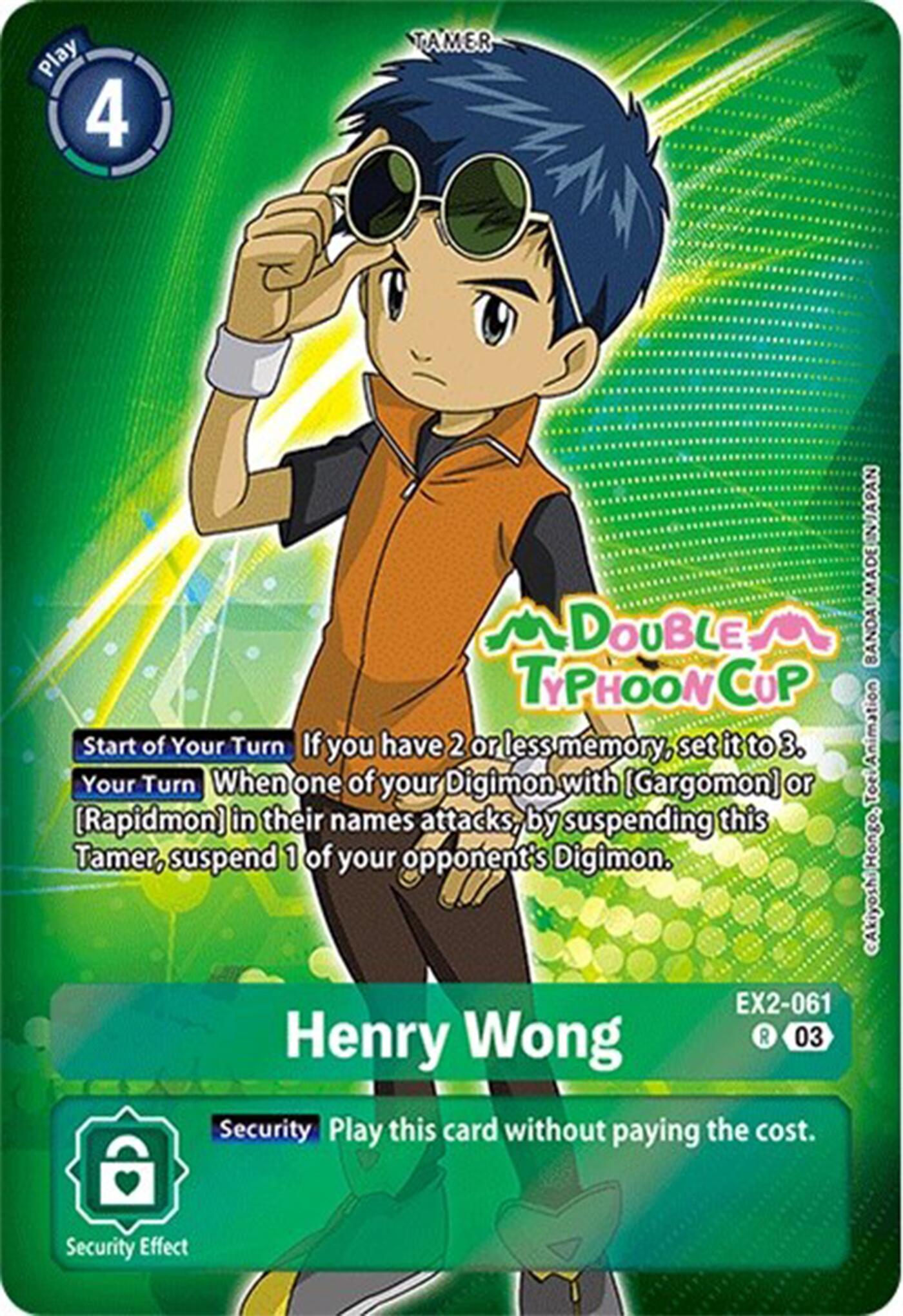 Henry Wong [EX2-061] (Reprint) [Starter Deck: Double Typhoon Advanced Deck Set Pre-Release Cards] | Event Horizon Hobbies CA