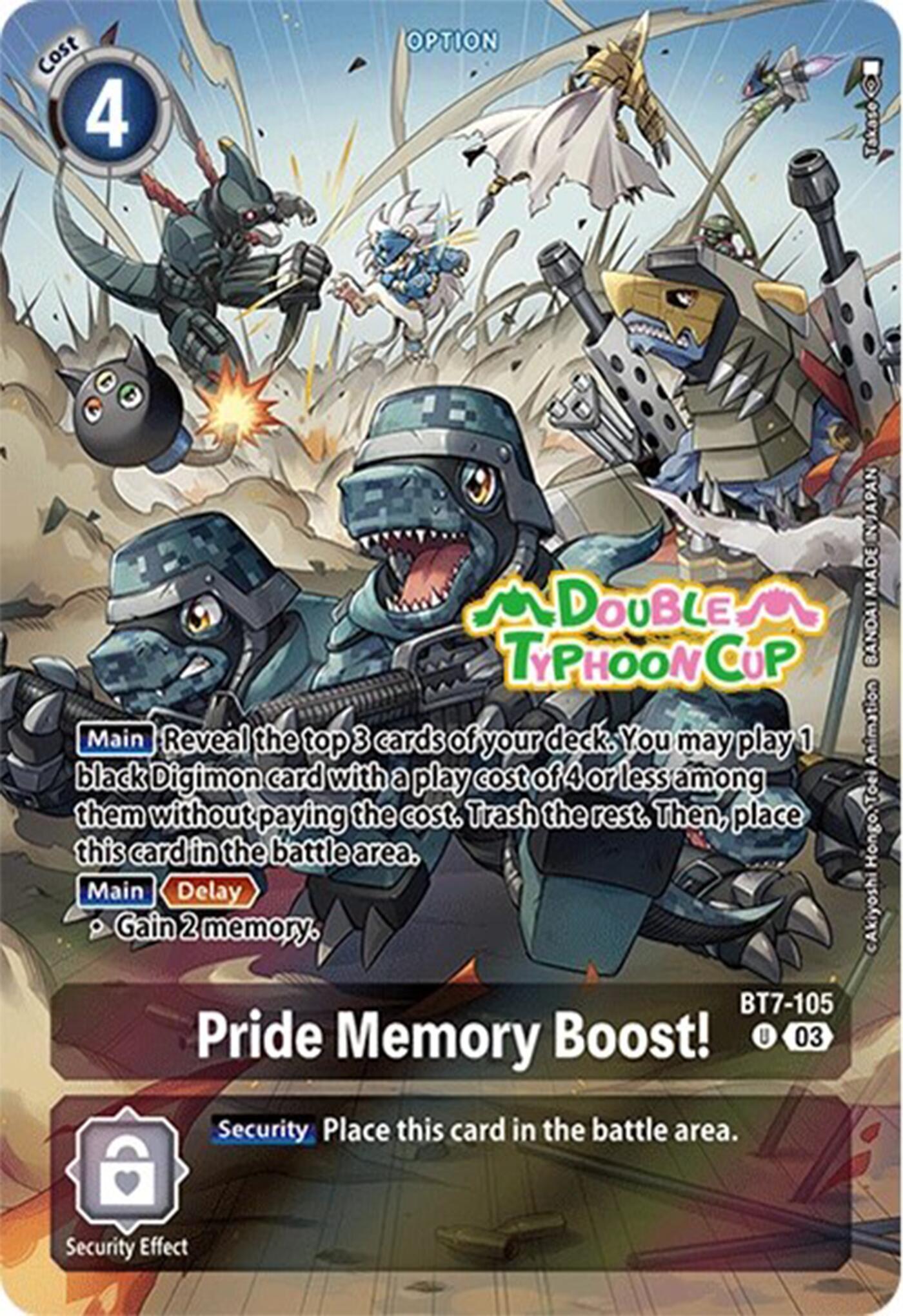 Pride Memory Boost! [BT7-105] (Bonus Pack) [Starter Deck: Double Typhoon Advanced Deck Set Pre-Release Cards] | Event Horizon Hobbies CA