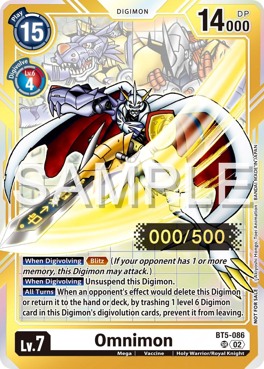 Omnimon [BT5-086] (Serial Numbered) [Battle of Omni Promos] | Event Horizon Hobbies CA