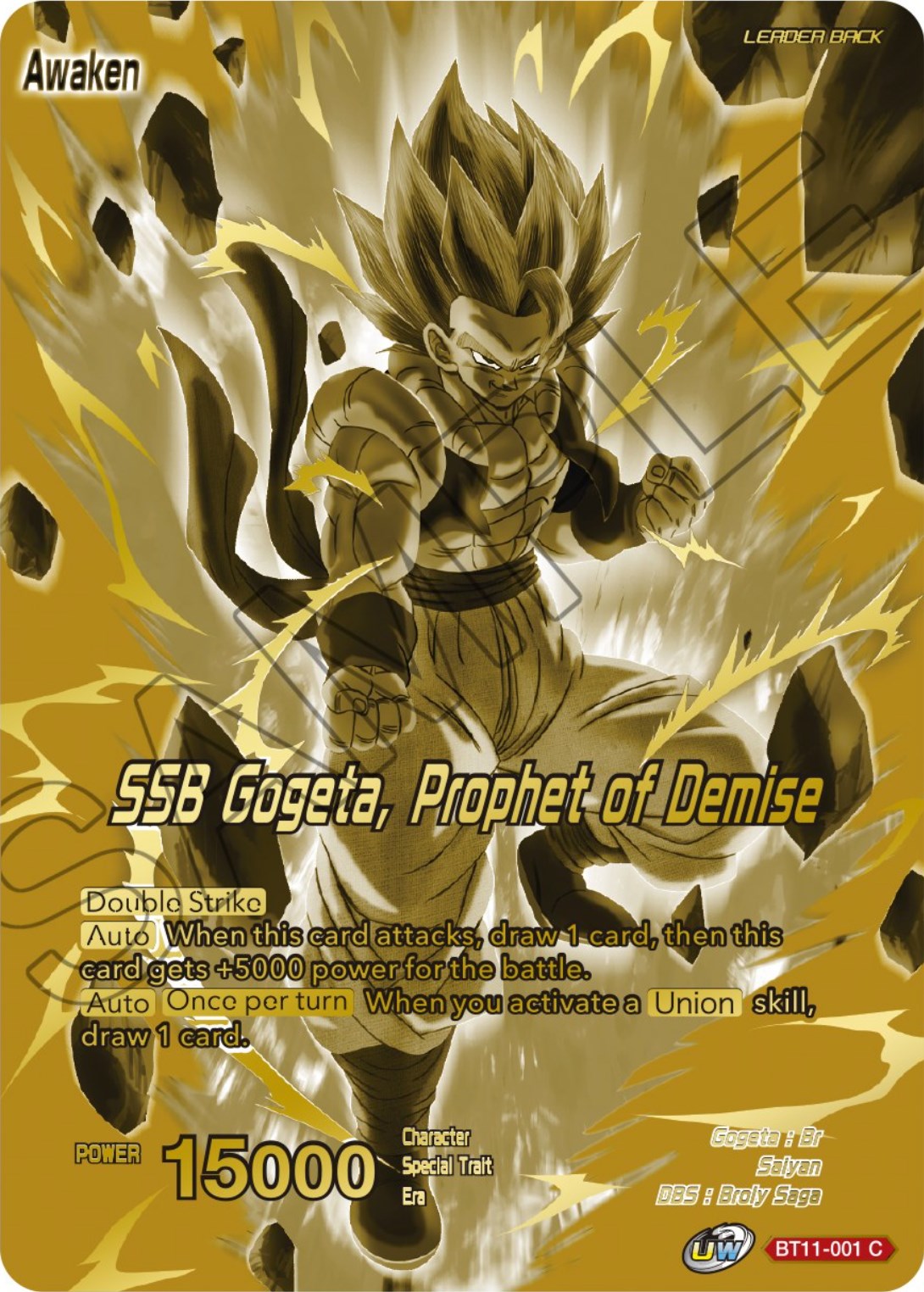 Gogeta // SSB Gogeta, Prophet of Demise (Championship Golden Card 2024 Vol.1) (BT11-001) [Tournament Promotion Cards] | Event Horizon Hobbies CA