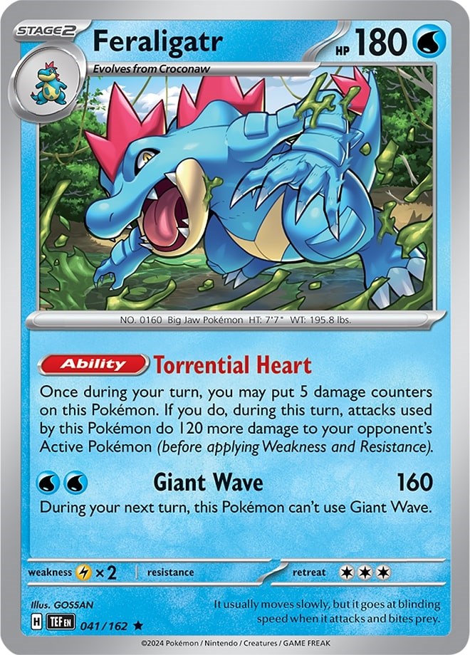 Feraligatr (041/162) (Theme Deck Exclusive) [Scarlet & Violet: Temporal Forces] | Event Horizon Hobbies CA