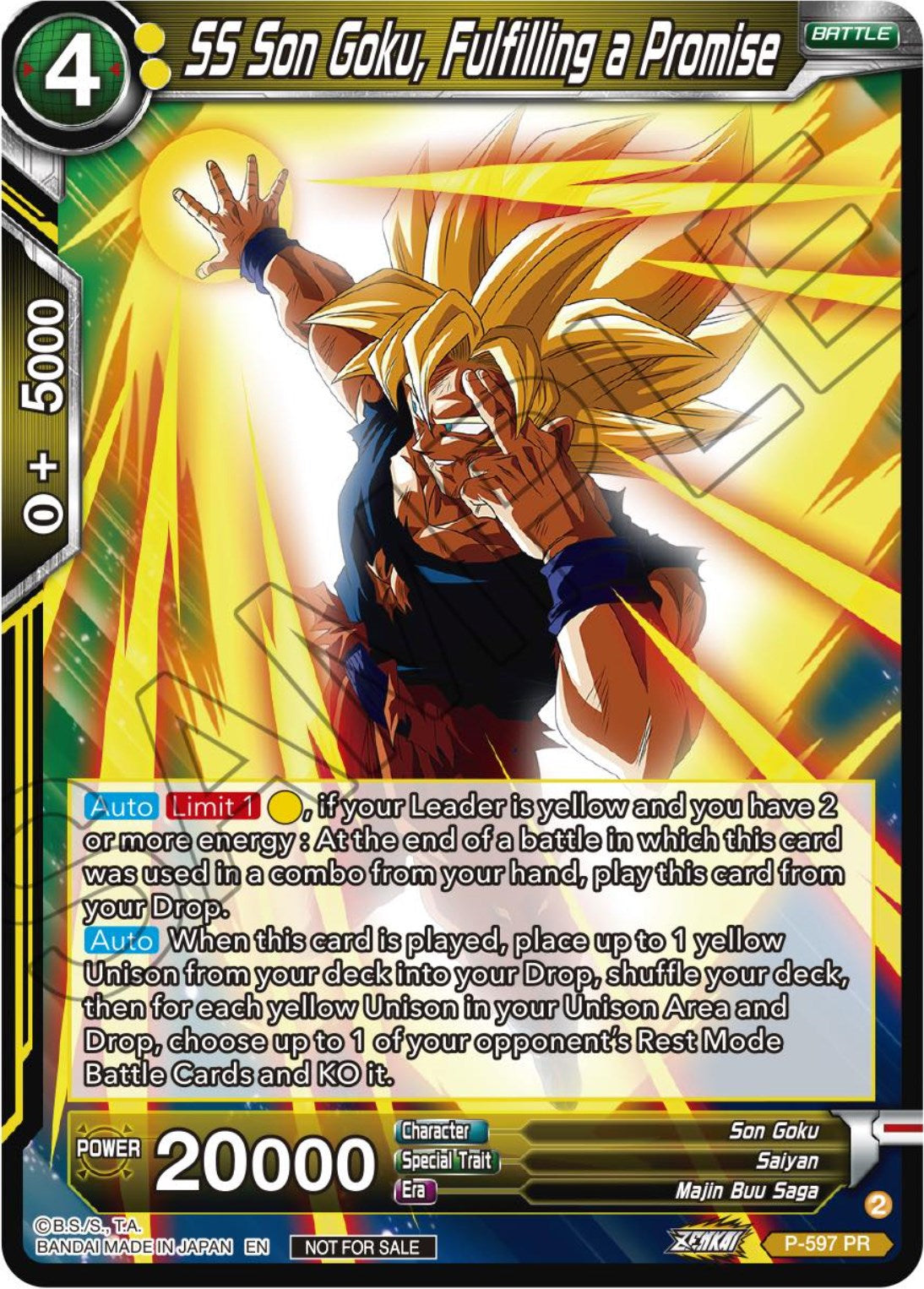 SS Son Goku, Fulfilling a Promise (Deluxe Pack 2024 Vol.1) (P-597) [Promotion Cards] | Event Horizon Hobbies CA