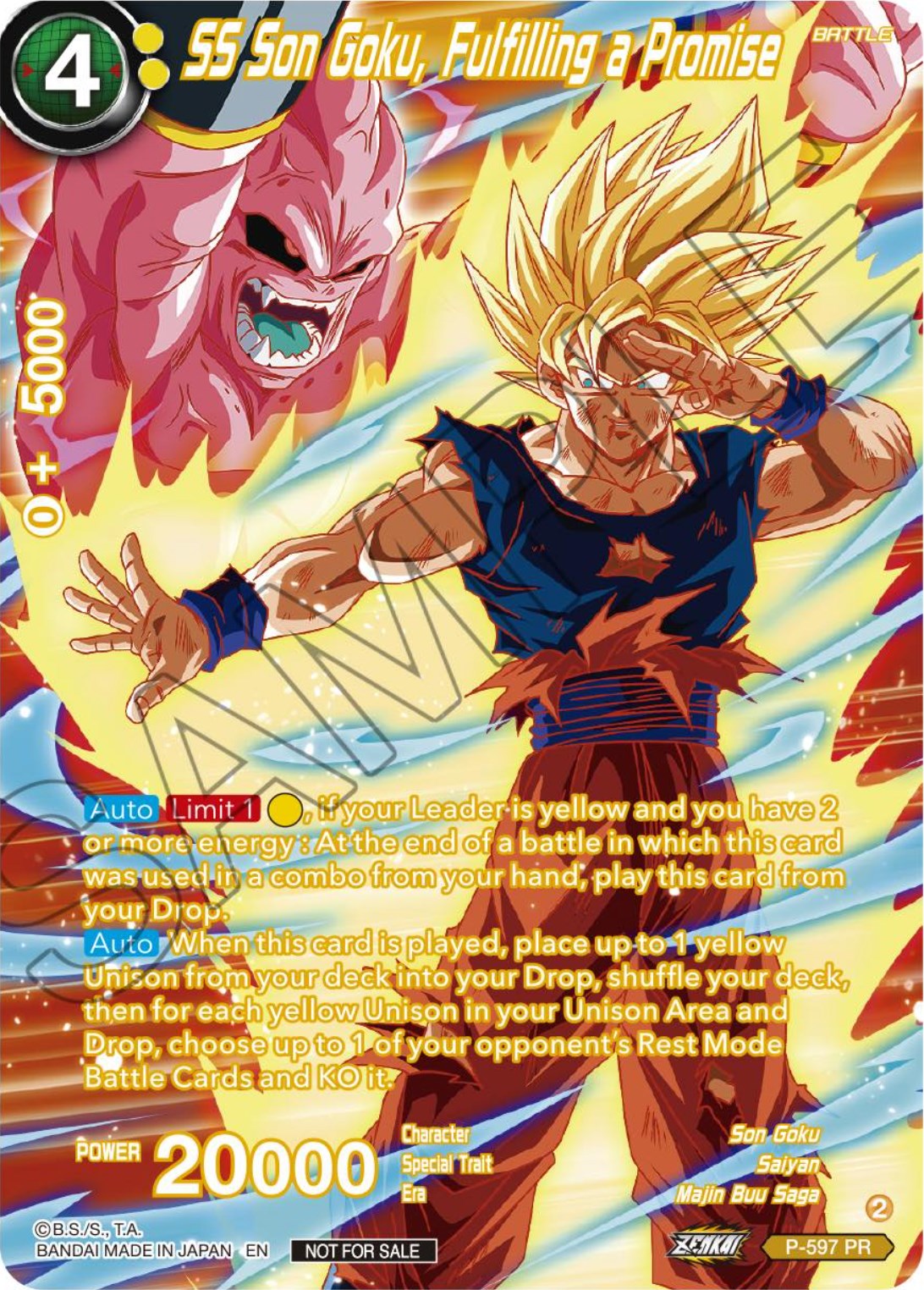 SS Son Goku, Fulfilling a Promise (Alternate Art) (Deluxe Pack 2024 Vol.1) (P-597) [Promotion Cards] | Event Horizon Hobbies CA