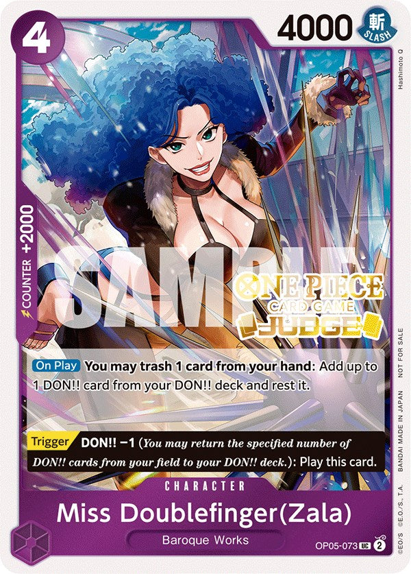 Miss Doublefinger(Zala) (Judge Pack Vol. 3) [One Piece Promotion Cards] | Event Horizon Hobbies CA