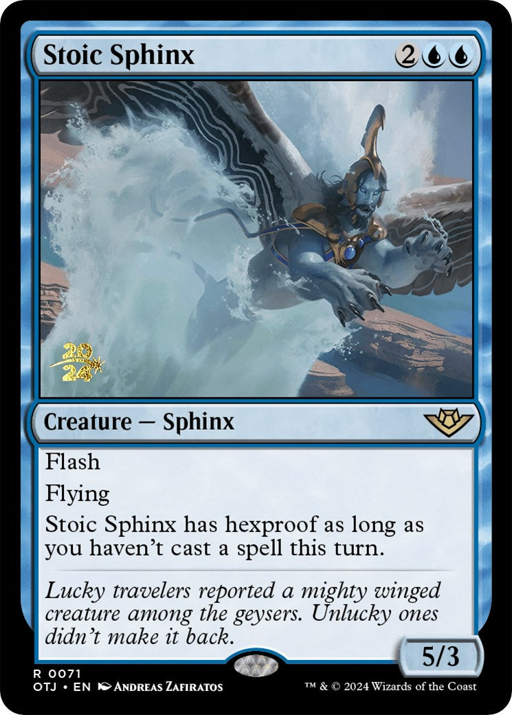 Stoic Sphinx [Outlaws of Thunder Junction Prerelease Promos] | Event Horizon Hobbies CA