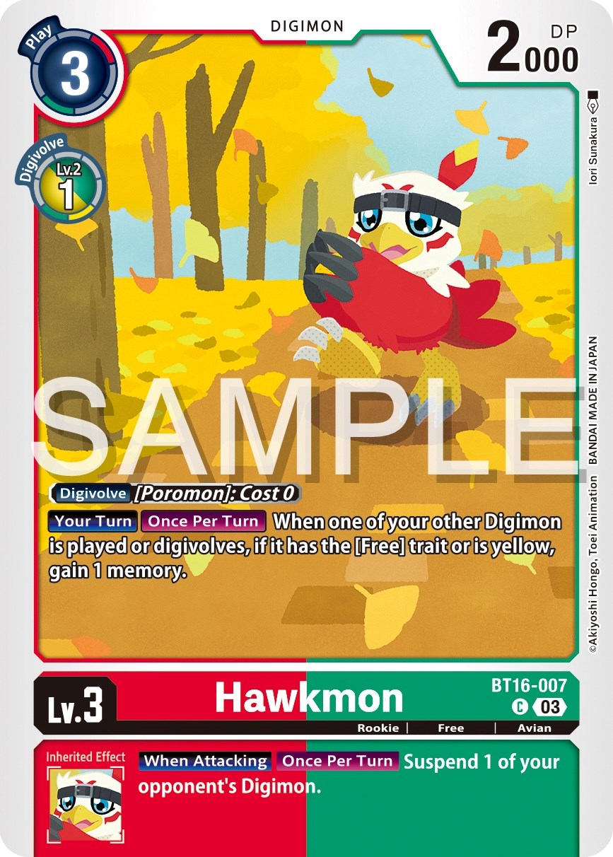 Hawkmon [BT16-007] [Beginning Observer] | Event Horizon Hobbies CA