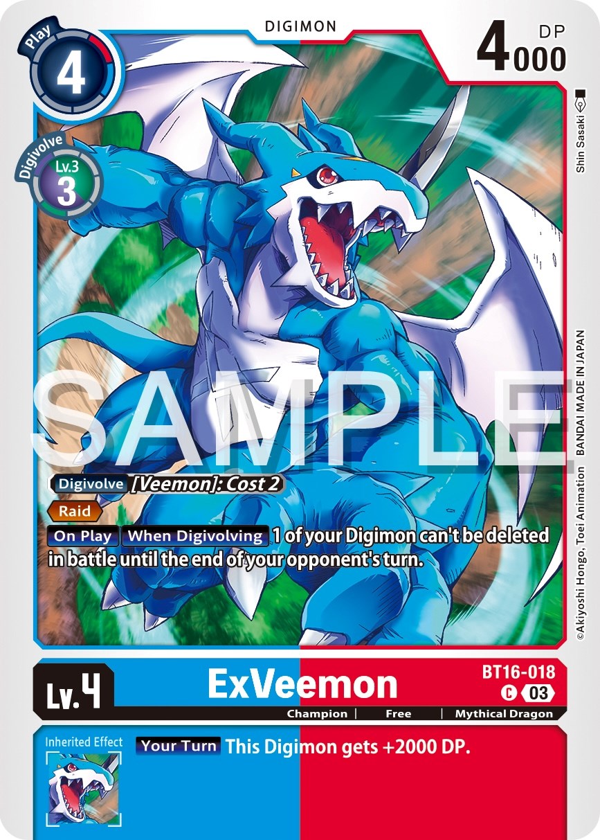 ExVeemon [BT16-018] [Beginning Observer] | Event Horizon Hobbies CA