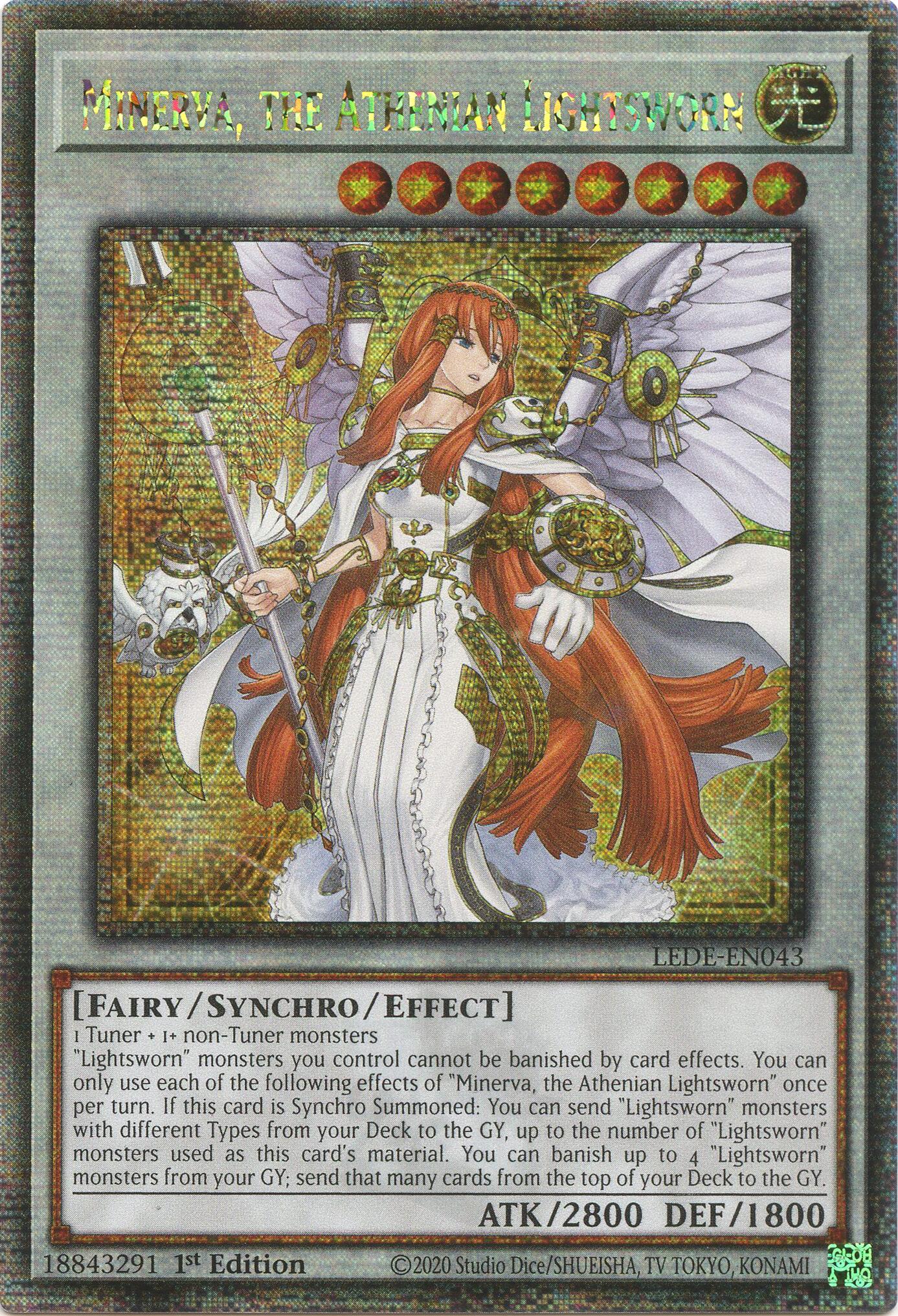 Minerva, the Athenian Lightsworn (Quarter Century Secret Rare) [LEDE-EN043] Quarter Century Secret Rare | Event Horizon Hobbies CA