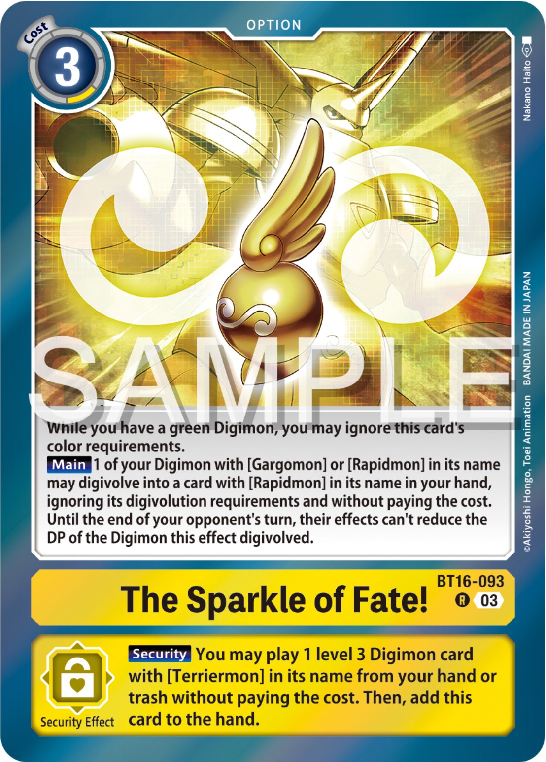 The Sparkle of Fate! [BT16-093] [Beginning Observer] | Event Horizon Hobbies CA