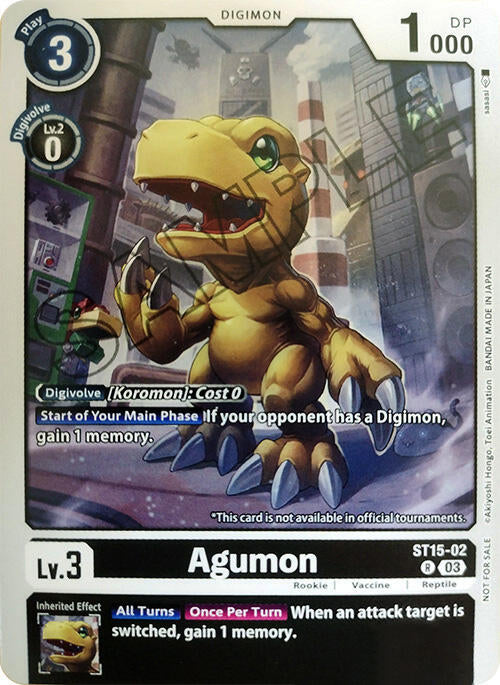 Agumon [ST15-02] (Demo Deck Exclusive) [Starter Deck: Dragon of Courage] | Event Horizon Hobbies CA