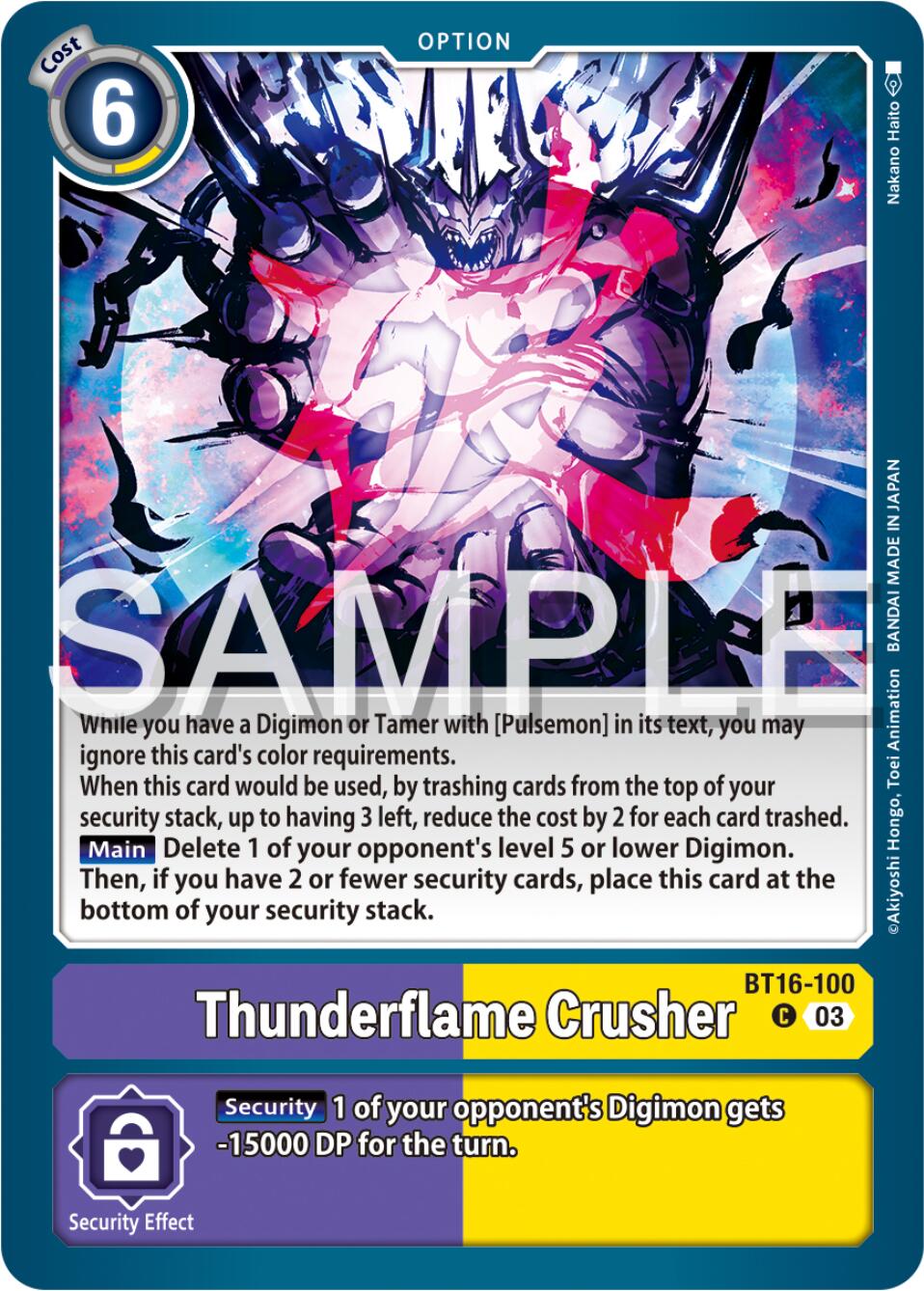 Thunderflame Crusher [BT16-100] [Beginning Observer] | Event Horizon Hobbies CA