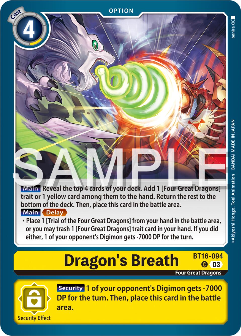 Dragon's Breath [BT16-094] [Beginning Observer] | Event Horizon Hobbies CA