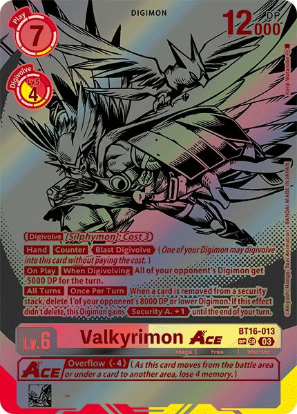 Valkyrimon Ace [BT16-013] (Textured) [Beginning Observer] | Event Horizon Hobbies CA