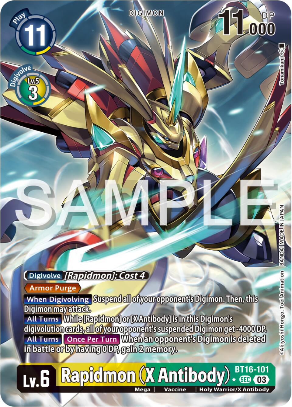 Rapidmon (X Antibody) [BT16-101] (Alternate Art) [Beginning Observer] | Event Horizon Hobbies CA