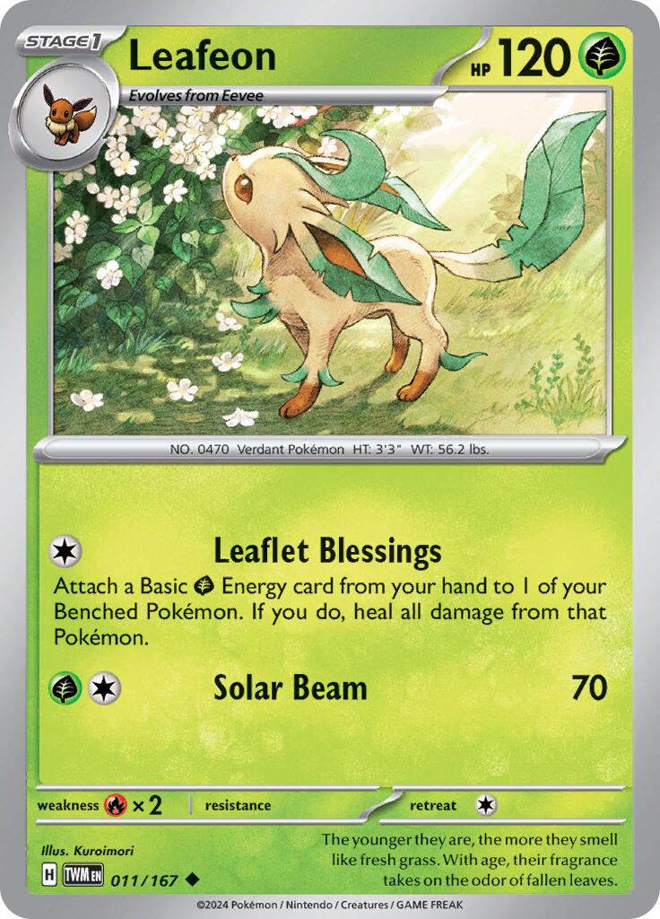 Leafeon (011/167) [Scarlet & Violet: Twilight Masquerade] | Event Horizon Hobbies CA