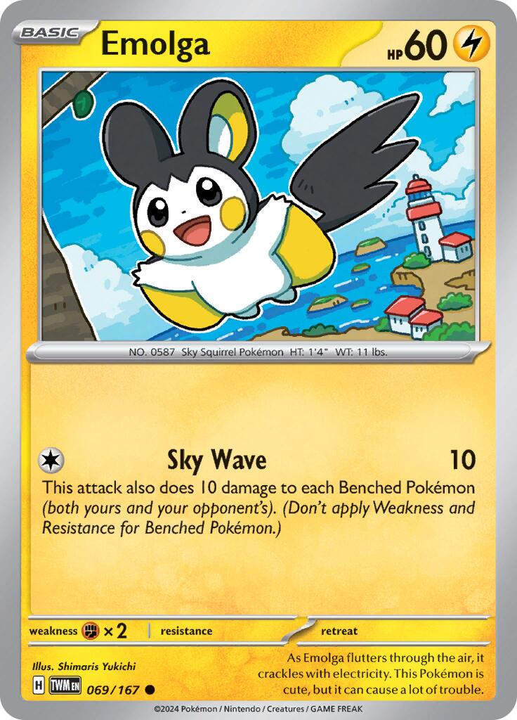 Emolga (069/167) [Scarlet & Violet: Twilight Masquerade] | Event Horizon Hobbies CA